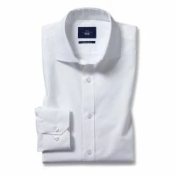 Moss Bros Moss Regular Fit White Poplin Shirt
