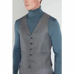 Moss Bros Moss X Reda Slim Fit Grey Sharkskin Suit: Waistcoat 6 Moss Bros Moss X Reda Slim Fit Grey Sharkskin Suit: Waistcoat -Moss Bros shop unnamed file 855