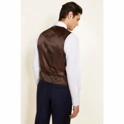Alternative view of Moss Bros Moss X Zenga Blue Tailored Fit Blue Suit: Waistcoat