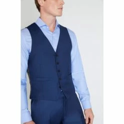 Moss Bros Moss X Reda Slim Fit Blue Sharkskin Suit: Waistcoat 6 Moss Bros Moss X Reda Slim Fit Blue Sharkskin Suit: Waistcoat -Moss Bros shop unnamed file 887