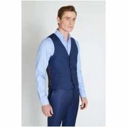 Moss Bros Moss X Reda Slim Fit Blue Sharkskin Suit: Waistcoat 7 Moss Bros Moss X Reda Slim Fit Blue Sharkskin Suit: Waistcoat -Moss Bros shop unnamed file 888