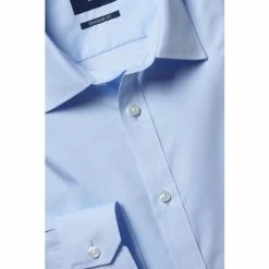 Moss Bros Moss Regular Fit Sky Poplin Single Cuff Shirt -Moss Bros shop unnamed file 89