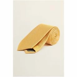 Moss Bros Ochre Yellow Textured Tie -Moss Bros shop unnamed file 919