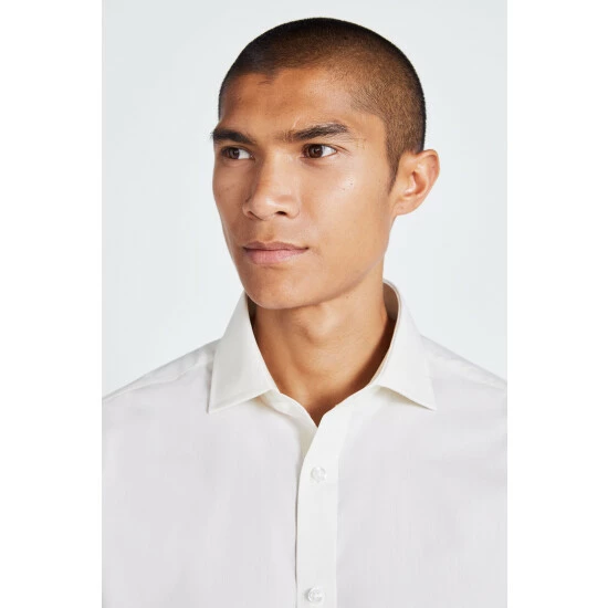 unnamed-file-92.jpg Moss Bros Moss Regular Fit Ivory Poplin Single Cuff Shirt -Moss Bros shop unnamed file 92