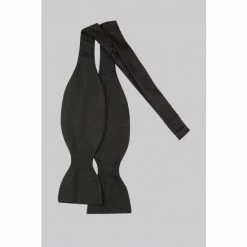 Moss Bros Moss Black Self Tie Silk Bow Tie