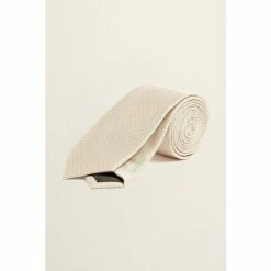 Moss Bros Moss Gold Champagne Textured Tie