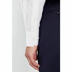 Moss Bros Moss Regular Fit Ivory Poplin Single Cuff Shirt 2 Moss Bros Moss Regular Fit Ivory Poplin Single Cuff Shirt -Moss Bros shop unnamed file 93