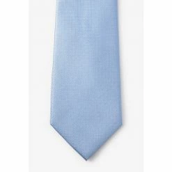 Moss Bros Moss Sky Blue Plain Natte Silk Tie -Moss Bros shop unnamed file 932