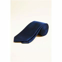 Moss Bros Navy Blue Natte Silk Tie -Moss Bros shop unnamed file 937