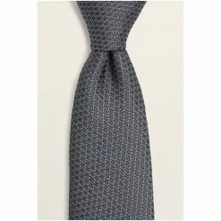 Moss Bros Grey Textured Tie -Moss Bros shop unnamed file 940