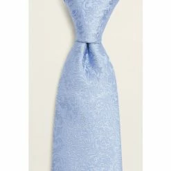 Moss Bros Moss Blue Floral Swirl Tie