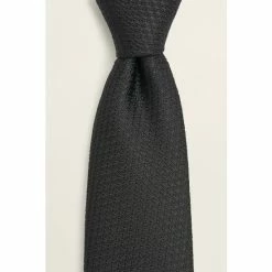 Moss Bros Black Textured Tie