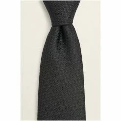 Moss Bros Black Textured Tie -Moss Bros shop unnamed file 951
