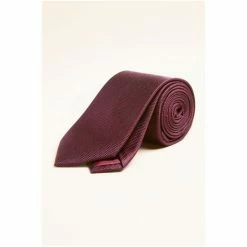 Moss Bros Moss Burgundy Red Plain Natte Silk Tie 5 Moss Bros Moss Burgundy Red Plain Natte Silk Tie -Moss Bros shop unnamed file 989