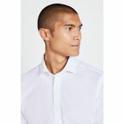 Moss Bros Moss Tailored Fit White Double Cuff Zero Iron Shirt 2 Moss Bros Moss Tailored Fit White Double Cuff Zero Iron Shirt -Moss Bros shop unnamed file 99