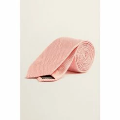 Moss Bros Moss Cantaloupe Textured Tie